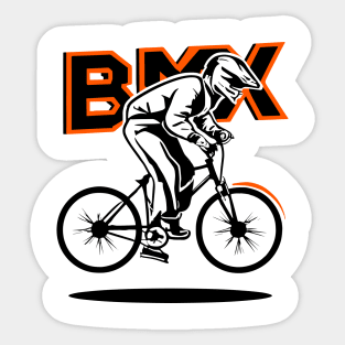 BMX Rider Silhouette for Men Women Kids and Bike Riders Sticker